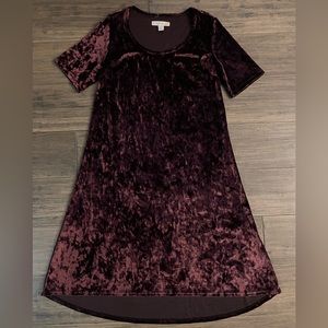 Westport 1962 Velvet Purple Dress Mini Dress Slight High Low XS Petite Soft